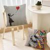 Banksy Street Graffiti Art Kissenbezug Weiche Kissenhüllen für Bauernhaus Sofa Dekor Heimdekorationen und Schutz
