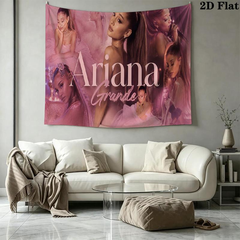Ariana Grande Wall Tapestry Aesthetic Wall Hanging Printed Fabric Blanket Decorative Tapestries for Bedroom Living Room Home Decor