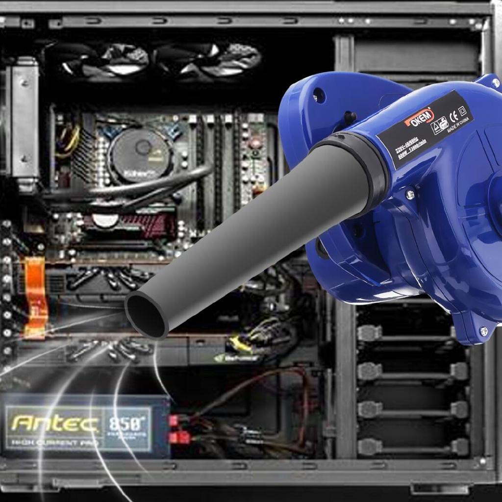 Electric Handheld Dust Removal Blower Cleaner 220V Air Blower Computer Cleaning for Leaf Blowing Furniture Car Dust 600W