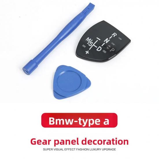 Panelöverdrag för bilväxelspaksknopp För BMW 1 2 3 4 5 7-serien F10 F11 F01 F02 X1 X3 X4 X5 X6 M3 M5 F30 F32 F48 F25 F15 F16