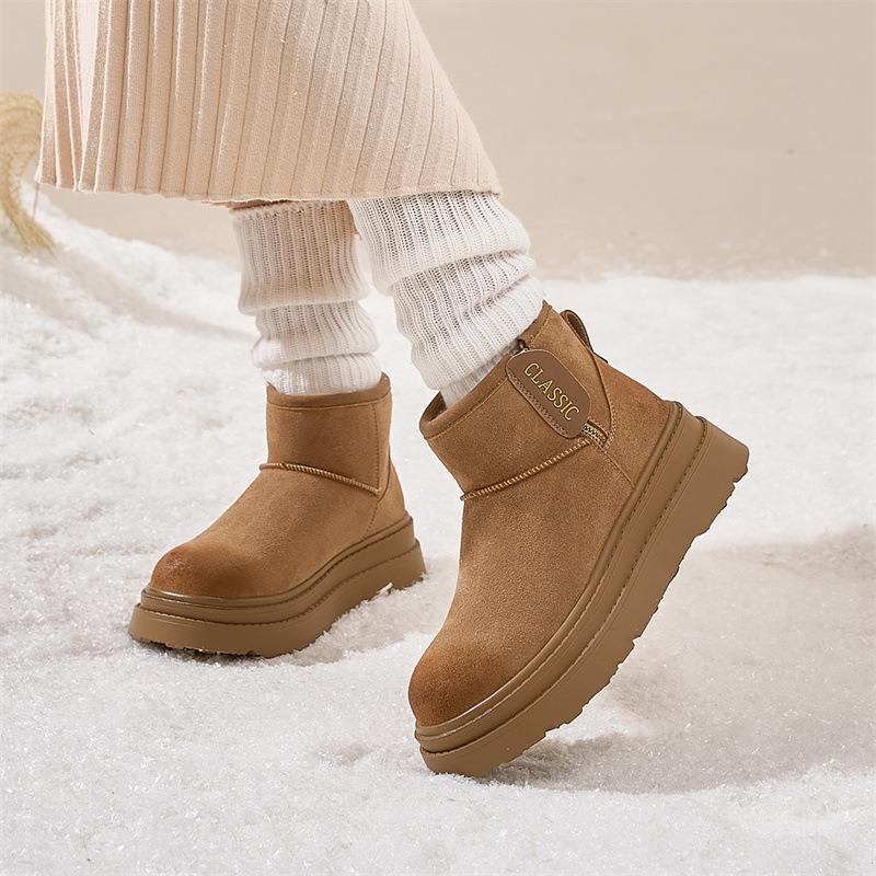 ZHR is velvet and thickened snow boots for women, warm and waterproof thick-soled cotton shoes for winter women's shoes.