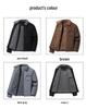 Suede Velvet Men's Lamb Wool Jacket - Thickened Autumn/Winter Coat for Middle-Aged and Elderly