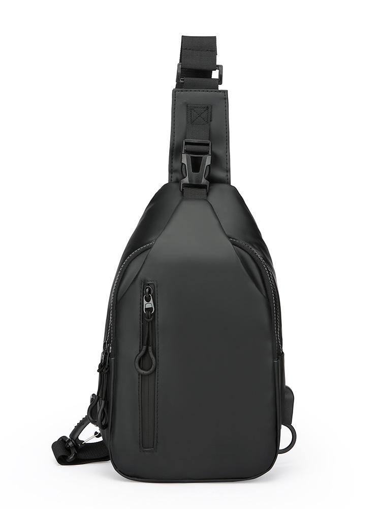 Men's Water-repellent Crossbody Chest Bag with USB Charging