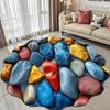 Chinese-style Cobblestone Carpet Nordic Abstract Door Rug Creativity Bathroom Floor Mat  Home Decor