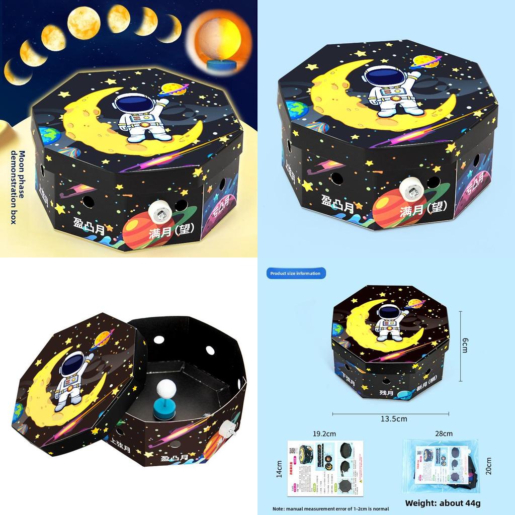 Wissenschaftliches Experiment DIY Mondphasen-Modellbausatz mit Lernmaterialien für Kinder