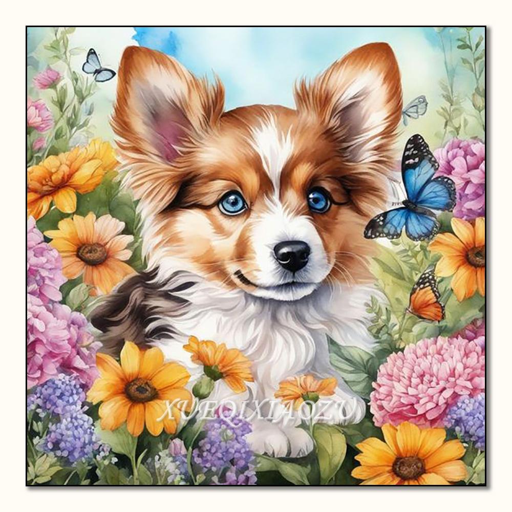 5D Diamond Painting Animal Dog Tiger Cat Cross Stitch Mosaic Kits Home Decoration Wall Stickers DIY Handmade Gift