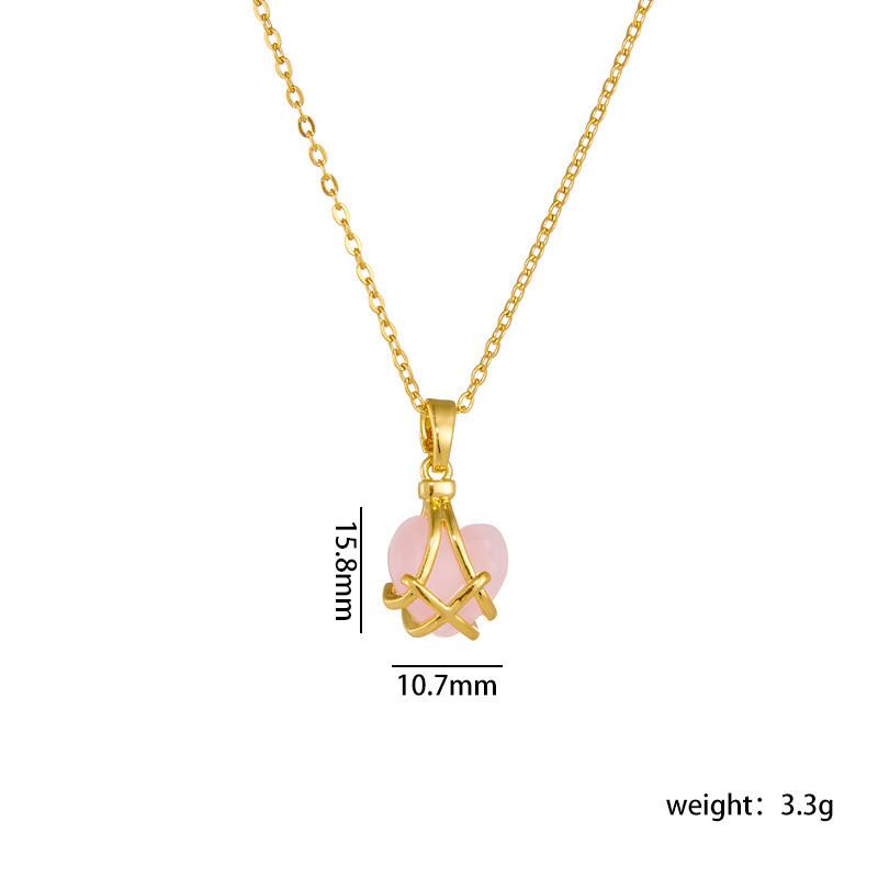 Birthday Stone Heart Necklace Niche Design for Women Light Luxury Necklace Design High-end Pendant Accessory Collarbone Chain