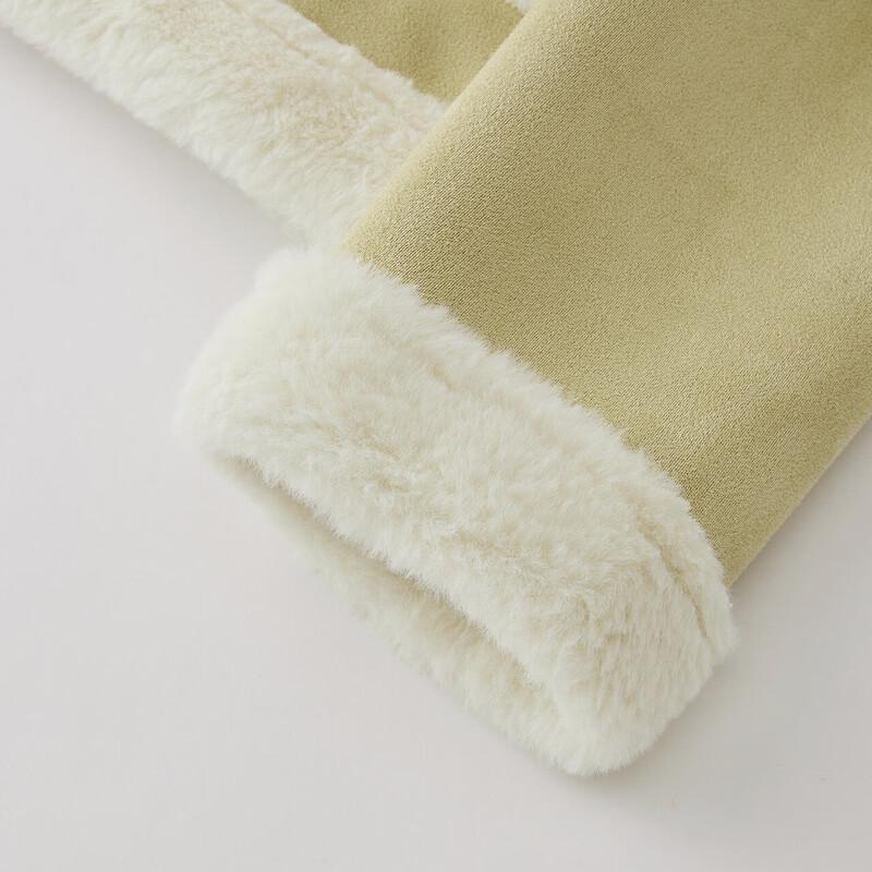 IEF Women's Winter Faux Fur-Lined Suede Jacket