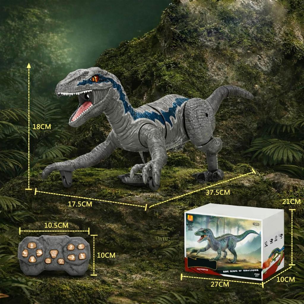 Yingrito Multifunctional Robot Dinosaur Moving RC Remote USB Realistic Kids Birthday Gift Toy, Dinosaur, Control, Rechargeable, Appearance, Toy,
