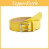 Simple Solid Color Metal Square Buckle Decoration Women Belt For Casual Jeans Wear