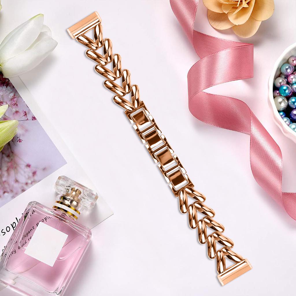 Zinc Alloy Watch Band for Fitbit Versa 3/Sense Twisted Metal Watch Strap Replacement