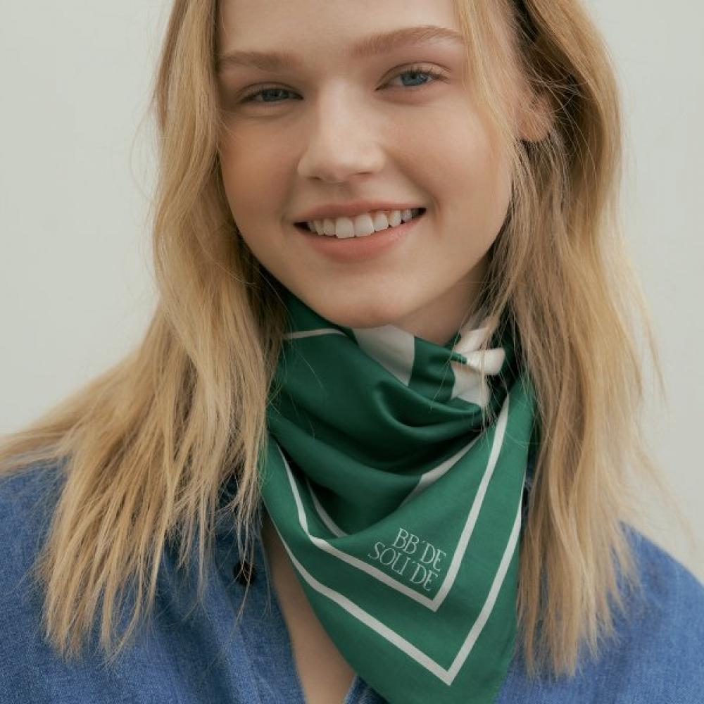 Bb De Soli De Cotton Scarf   Green green