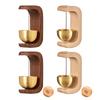 Jijijing Entry Doorbell, Magnetic Hanging Bell, Solid Wood Metal Wind Chime, Crisp Sound Door Chime for Home Shop Studio Doors Decoration