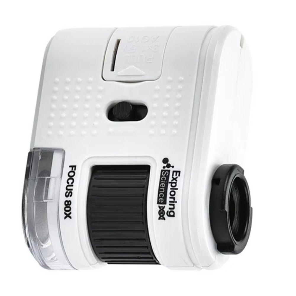 Med LED-lampor Barn Mini Mikroskop Mobiltelefon Kamera Mikroskop för Olika Användningar