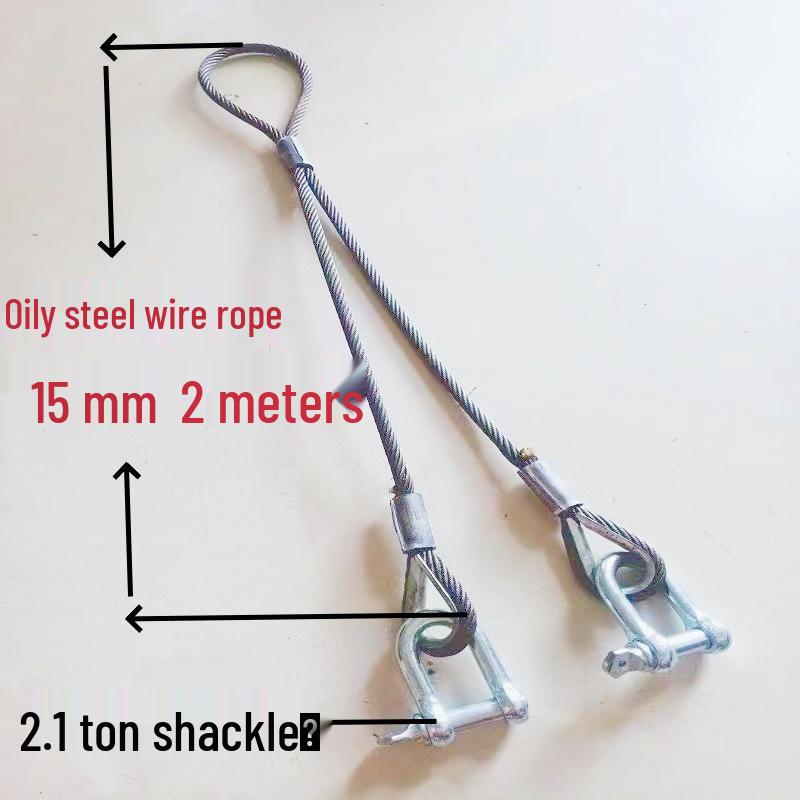 Vinç Bakım Riggingi için Kancalı İki Bacaklı Preslenmiş Tel Halat Sapan