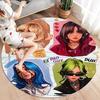 Billie Eilish Round Area Rug,Carpet Rug for Living Room Bedroom Sofa Playroom Decor,Non-slip Floor Mat