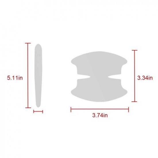 8x Car Sticker Door Bowl Handle Anti scratch Clear Protection Film Sticker Decor
