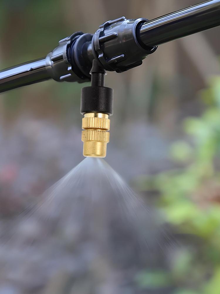 50Pcs Misting Nozzles Adjustable Brass Spray Nozzle Garden Hose Sprinkler Head Irrigation Drippers for Gardening Watering