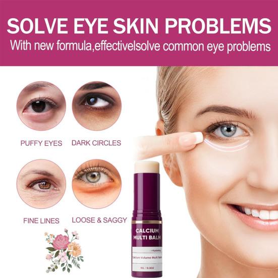 Multi-Balm Stick for Face Eyes Lips Collagen Hydration & Anti-Aging Moisturizing Cream 9g Portable Day And Night Balm for Wrinkles Dry Skin