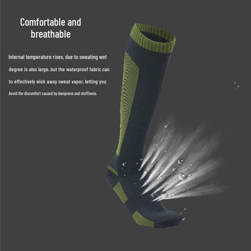 Mid-Calf Waterproof Outdoor Socks for Skiing, Cycling, Camping, and Sports - Breathable and Warm