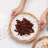 100PCS Flower Bottom Baking Paper Disposable Round Food Paper Oil-absorbing Paper Cake Pizza Snacks Paper Plates for Cooking
