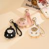 1Pcs Cartoon Lamb Pendant Cute Sheep Leather Keychain With Wrist Strap Bag Backpack Decor Gift