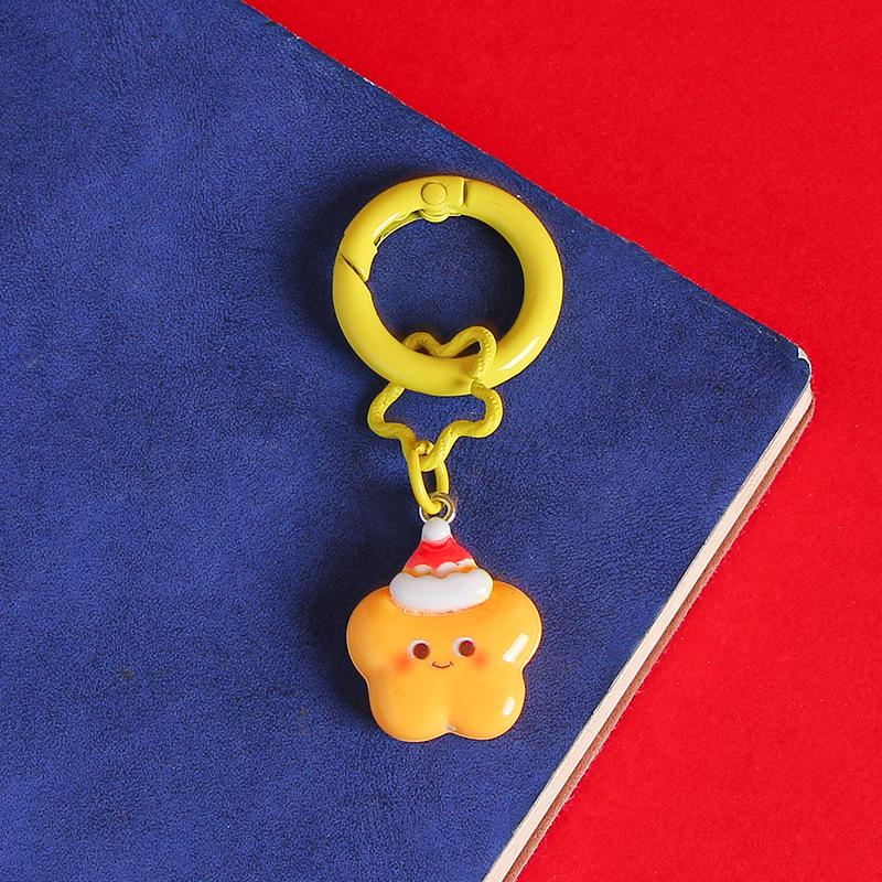 Cartoon Christmas Keychain: Cute Tree, Santa, and Snowman Accessories for Kids' Schoolbag Decoration