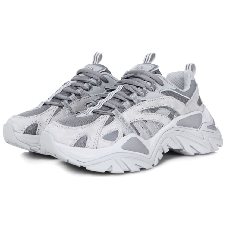 Fila Retro Breathable Low-Top Casual Shoes Unisex Sneakers Gray White 1JM00790D_050