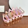 Chic Acetate Hair Claw Clip With Trendy Line Patterns In Vibrant Colors Women For