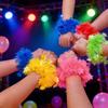 5pcs Shimmering Fluorescent Bracelet Hair Tie Glowing Lightweight Plastic Wristbands  Halloween