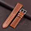 Handmade Watch Strap 18mm 20mm 22mm for Women Men Leather Strap Black Brown Khaki Breathable Universal Watchbands Bracelet