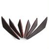 6pcs Car modification spoiler with carbon wire pattern universal crescent shaped spoiler, front bumper, side skirt spoiler parts