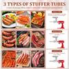 3Pcs Sausage Stuffer Tube Stainless Steel Sausage Filling Funnel with Retainer Ring Homemade Sausage Maker Tube for Meat Grinder