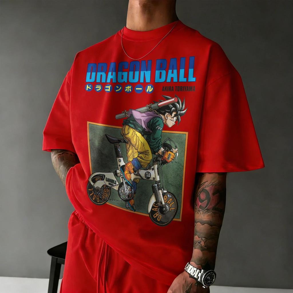 2026 New Summer Dragon Ball 40th Anniversary Kakarot 100% Cotton Anime Printed Fashion T-shirt Extra Size Streetwear Unisex Y2k