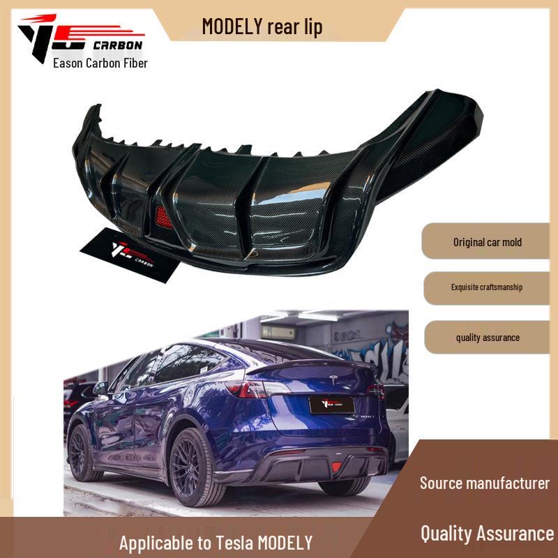 Tesla Model Y CMST Carbon Fiber Rear Lip Chin (2019-Present)