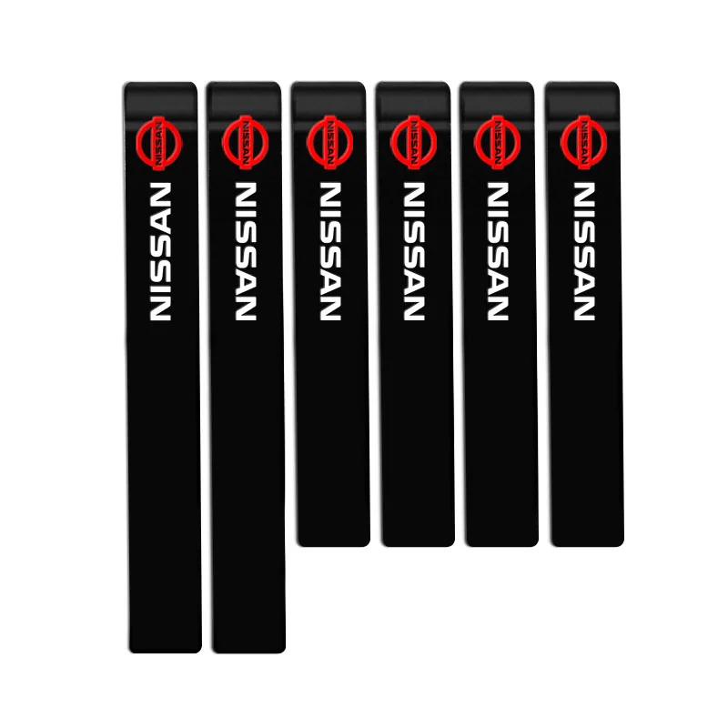 

6Pcs Rubber Car Anti-Collision Bumper Strip Guards Protector Stickers For Nissan X-trail Qashqai Note Juke leaf Sentra Patrol