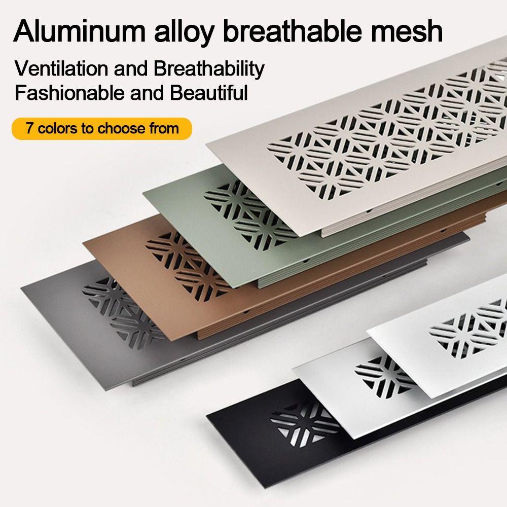 Aluminum Alloy Vents Cover Rectangle 50/80cm Wide Air Vent Decor Louver Breathable Mesh Ventilator Grille Cover