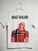 Erling Haaland Norway Funny Majin Buu Graphic T Shirt Men Football Soccer Cartoon Tee Men's and Women's Streetwear T-shirt