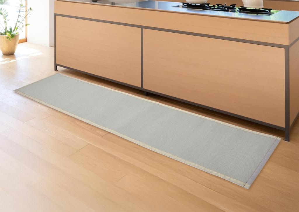 Sekisui Jushi Shoji Sekisui Kitchen Mat KM-24-PG, Pearl Gray, 50x240cm