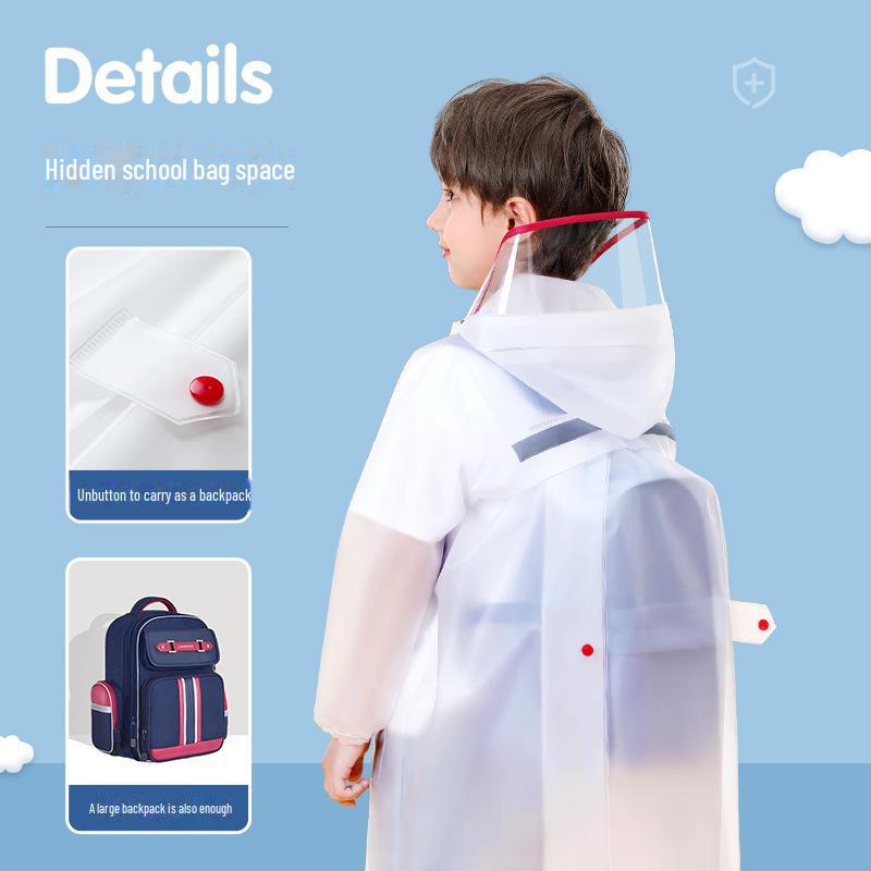 Full For Raincoat Eva Body Primary School Kids Boys Girls With Schoolbags