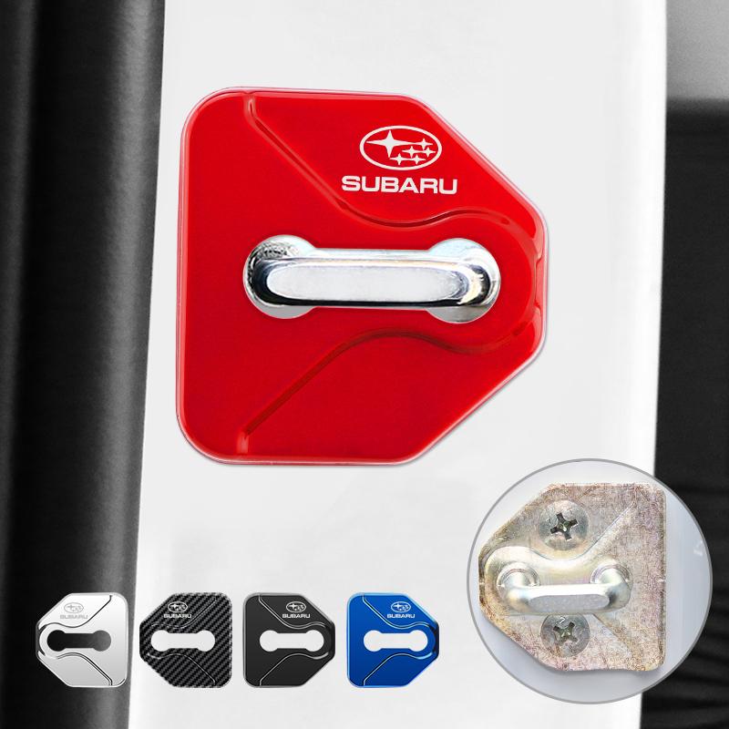 4pcs Car Styling Door Lock Protective Cover For SUBARU WRX STI Forester Impreza Legacy Outback BRZ XV Ascent Car Accessories PP111