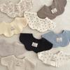 Pure Cotton Korean-Style Baby Drool Bib - Lightweight, Absorbent, Anti-Spit Up, Petal Design