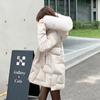 Warme, dicke Damenmäntel, einfarbig, mittellange Parka-Jacken, Damen-Wintermäntel, große Baumwoll-gepolsterte Mäntel
