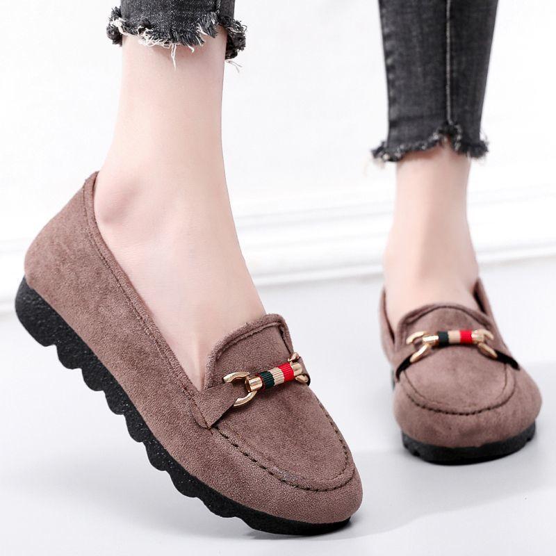 Old Beijing Cloth Shoes Women's Single Shoes Large Size Black Work Shoes Non-slip Soft-soled Maternity Shoes Casual Beanie Shoes Mother Shoes