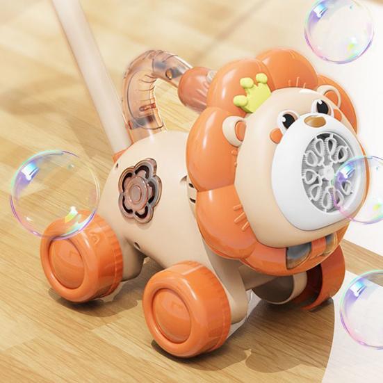 Dog Bubble Machine for Toddlers Portable Bubble Maker Blower Toy with Lights Large Output Rechargeable Lion Elephant Shape Indoor Outdoor Play Toys