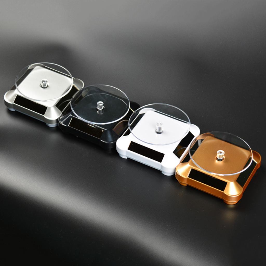 ° Solar LED Turntable Presentation Plate Jewelry Display Stand