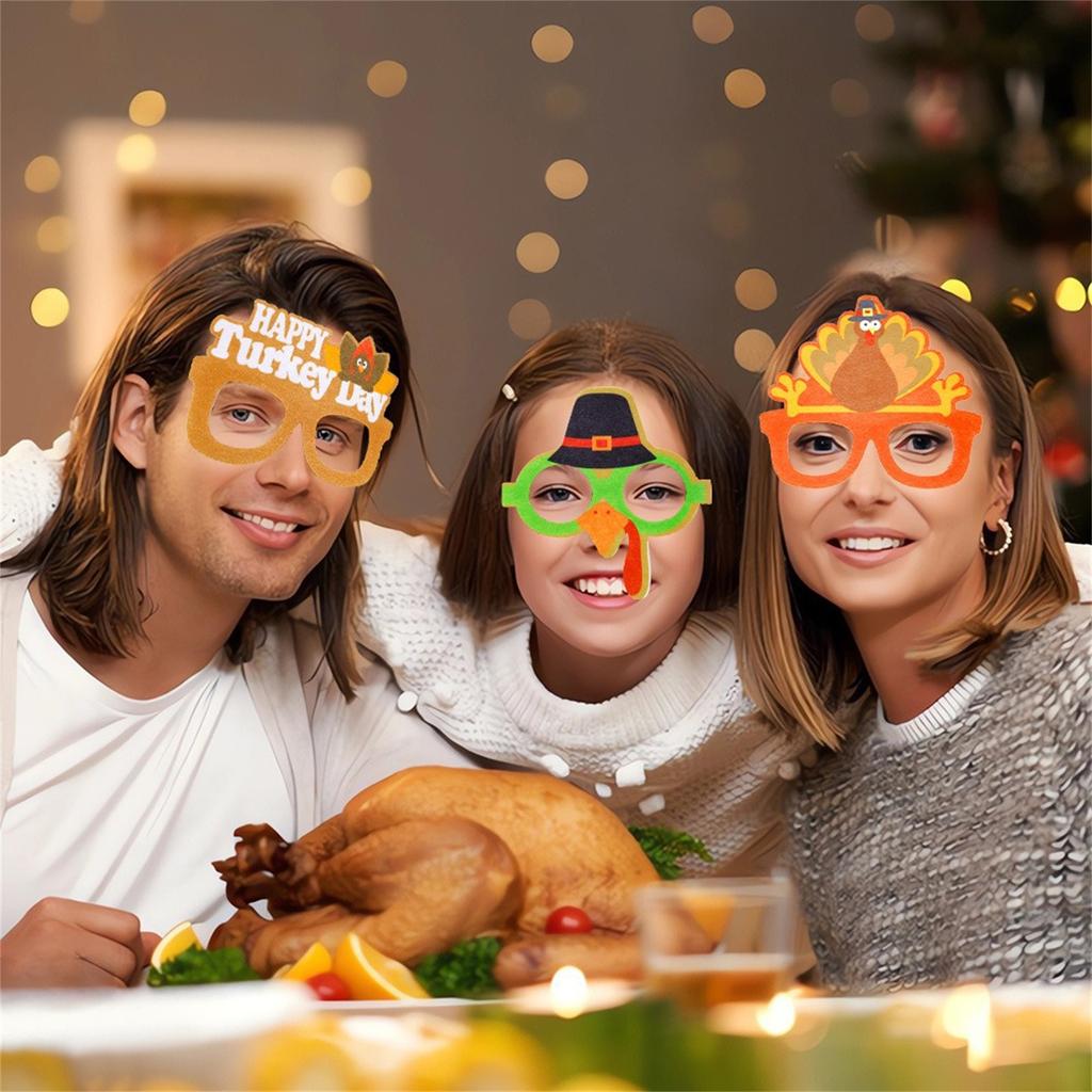 Party Glasses Thanksgiving Glasses Festival Harvest Thanksgiving Holiday Decoration For Family Classroom Decorating