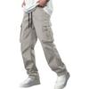 Men's Casual Cargo Pants Drawstring Multi-Pocket Tactical Trousers Outdoor Hiking Jogging Sports Pants