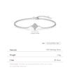 925 Sterling Silver Trendy Delicate Lucky Four Leaf Clover Link Chain Bracelet for Women Fine Jewelry Accessories