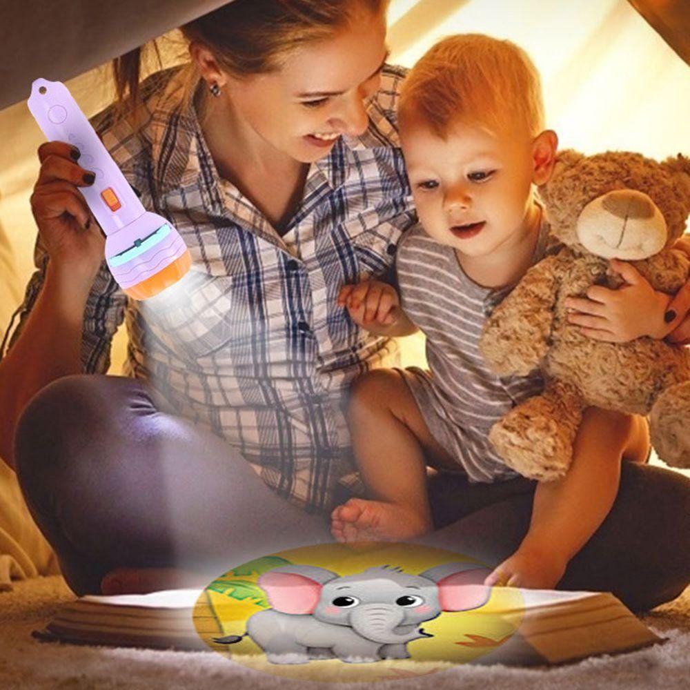 Early Education Children Projector Flashlight 128 Patterns Baby Projector Torch Bedtime Story